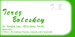 terez bolcskey business card