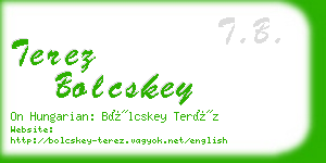 terez bolcskey business card